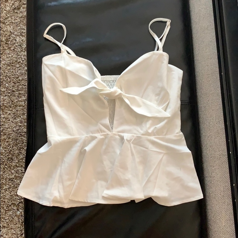 White blouse camisole